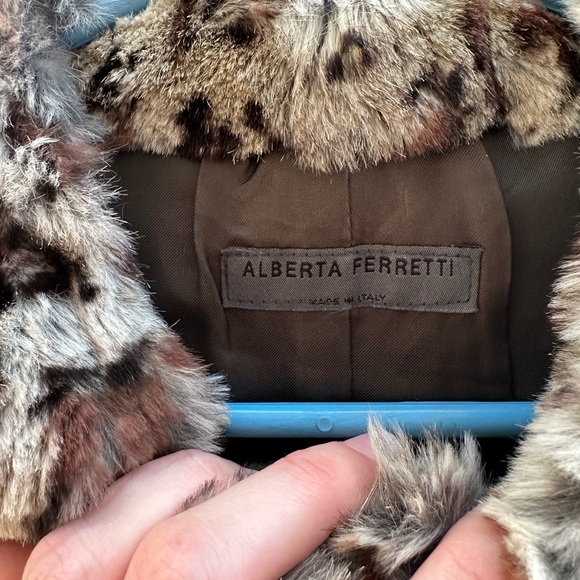 alberta ferretti real fur vest - Picture 2 of 2